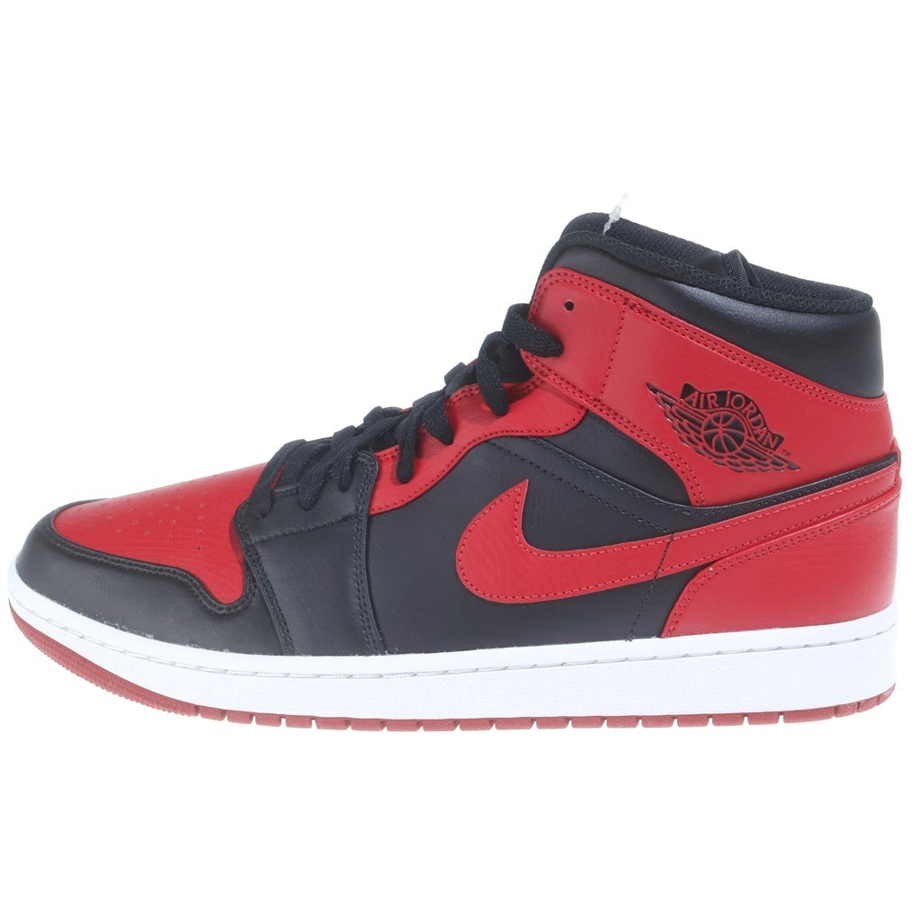 NIKE(ナイキ) AIR JORDAN 1 MID 554724-074 エアジョーダン ハイカットスニーカー ブラック/レッド US12/30cm