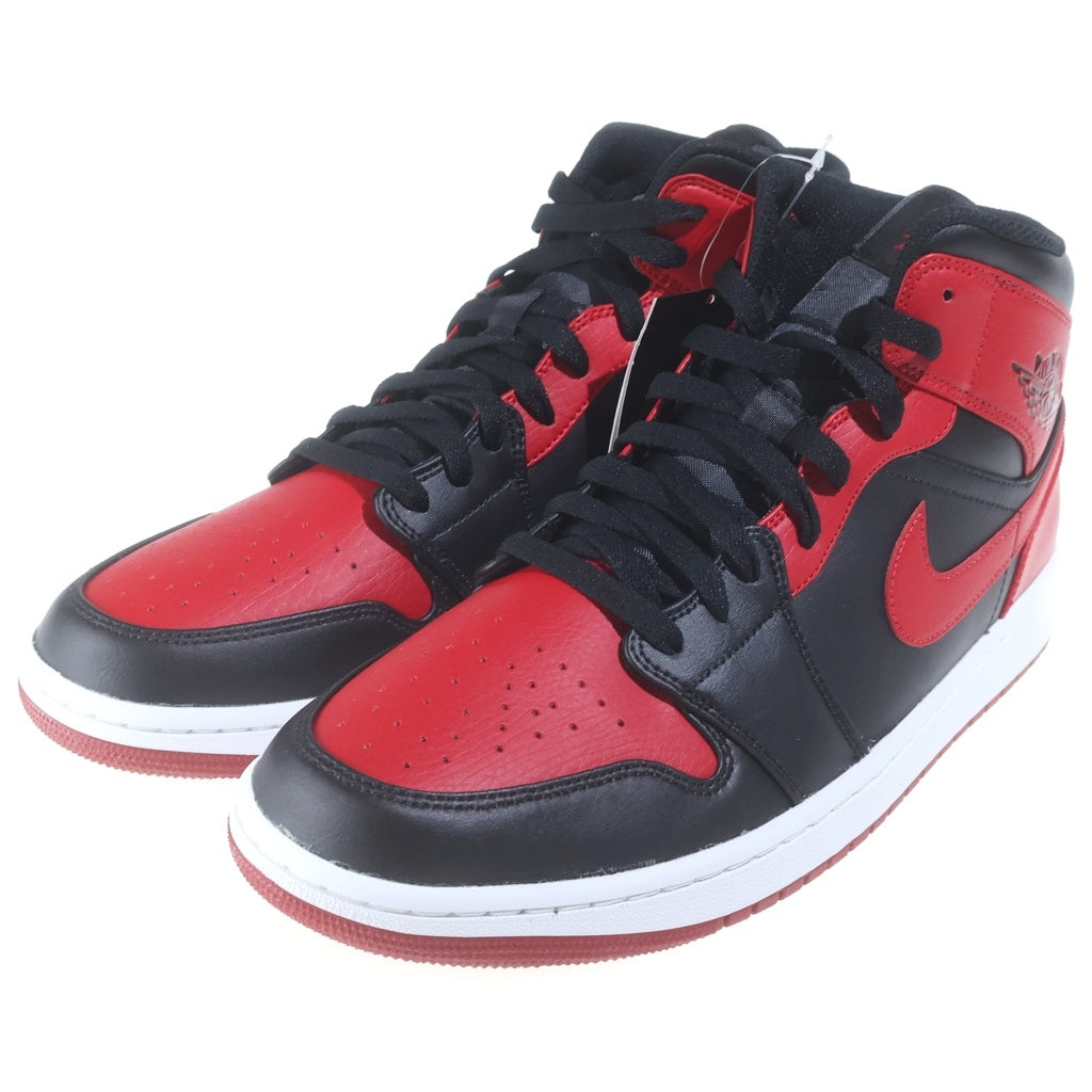 NIKE(ナイキ) AIR JORDAN 1 MID 554724-074 エアジョーダン ハイカットスニーカー ブラック/レッド US12/30cm