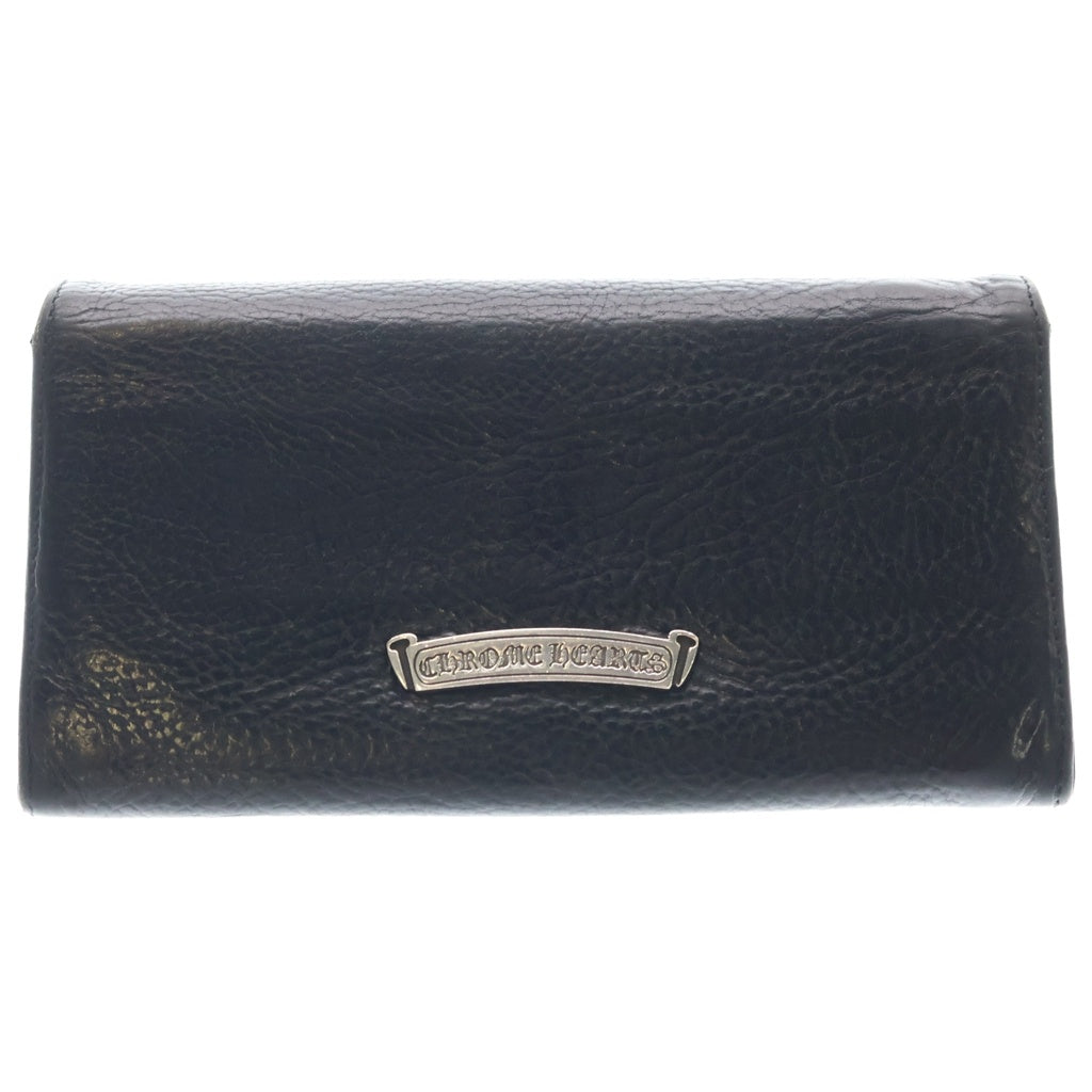 CHROME HEARTS(クロムハーツ) JUDY CROSS BALL ジュディ クロス ボール ボタン レザーウォレット 長財布 ブラック 366