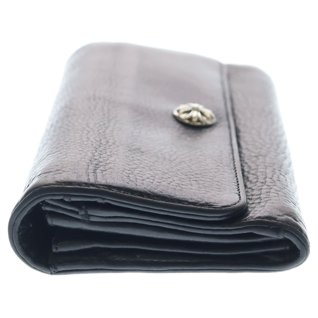 CHROME HEARTS(クロムハーツ) JUDY CROSS BALL ジュディ クロス ボール ボタン レザーウォレット 長財布 ブラック 366