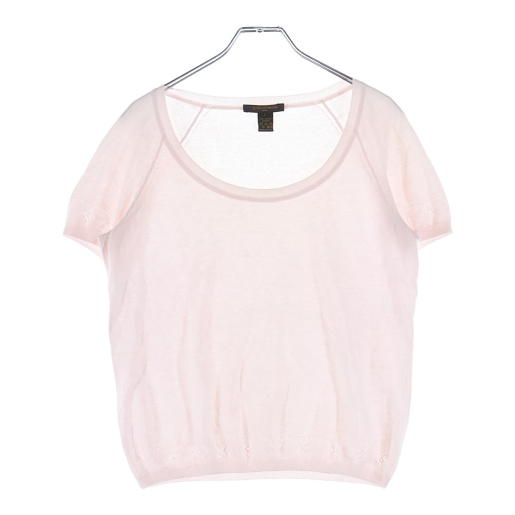 LOUIS VUITTON(ルイヴィトン) LVロゴ モノグラム コットン 半袖Tシャツカットソー ピンク - レディース