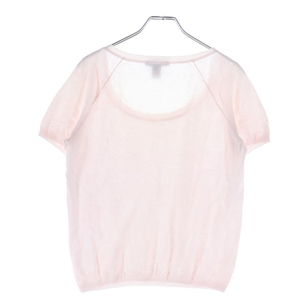 LOUIS VUITTON(ルイヴィトン) LVロゴ モノグラム コットン 半袖Tシャツカットソー ピンク - レディース
