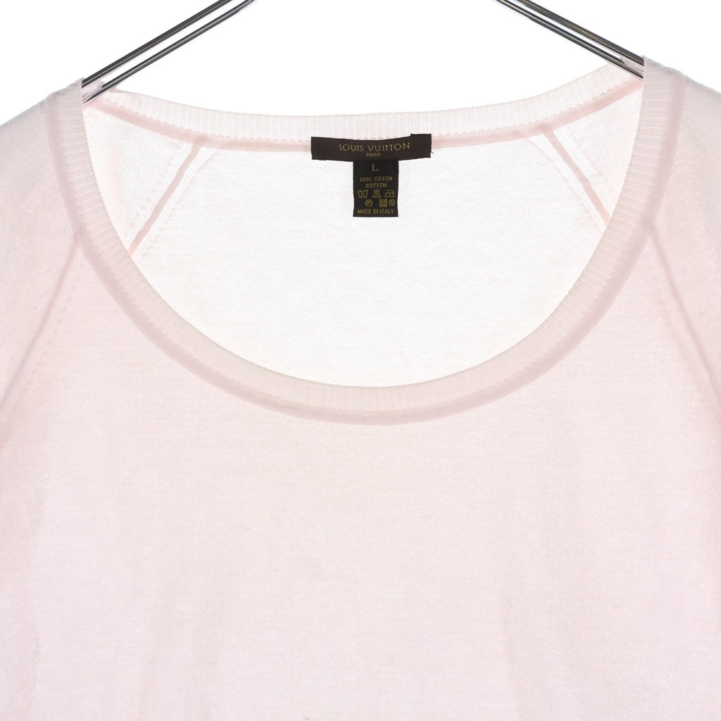 LOUIS VUITTON(ルイヴィトン) LVロゴ モノグラム コットン 半袖Tシャツカットソー ピンク - レディース