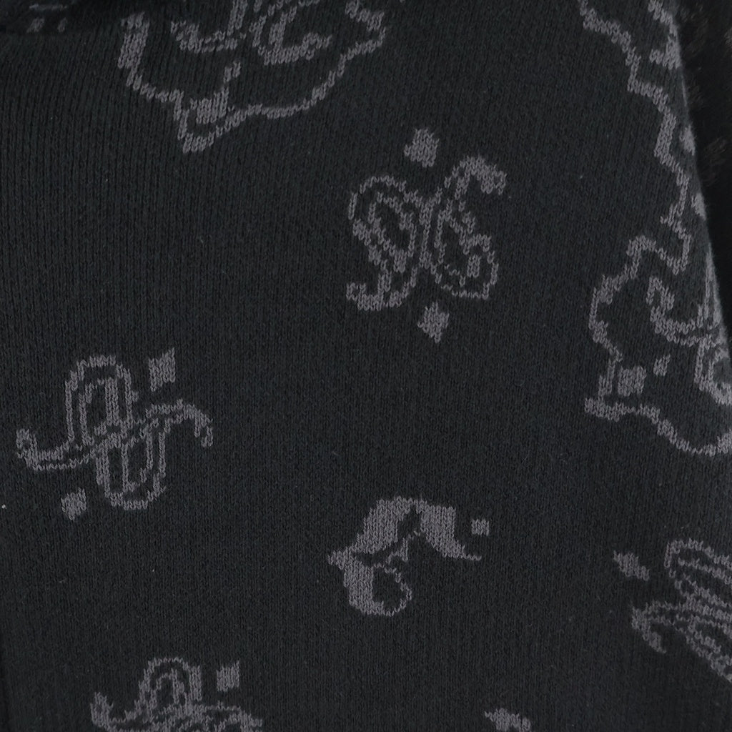JUN / NAKAYAMA(ジュンナカヤマ) 26SS PAISLEY KNIT HOODIE ペイズリー ジャカード ニットジップアップフーディー パーカーブラウン JN-SS26-001