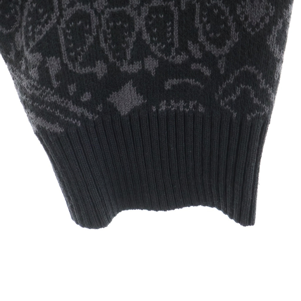 JUN / NAKAYAMA(ジュンナカヤマ) 26SS PAISLEY KNIT HOODIE ペイズリー ジャカード ニットジップアップフーディー パーカーブラウン JN-SS26-001