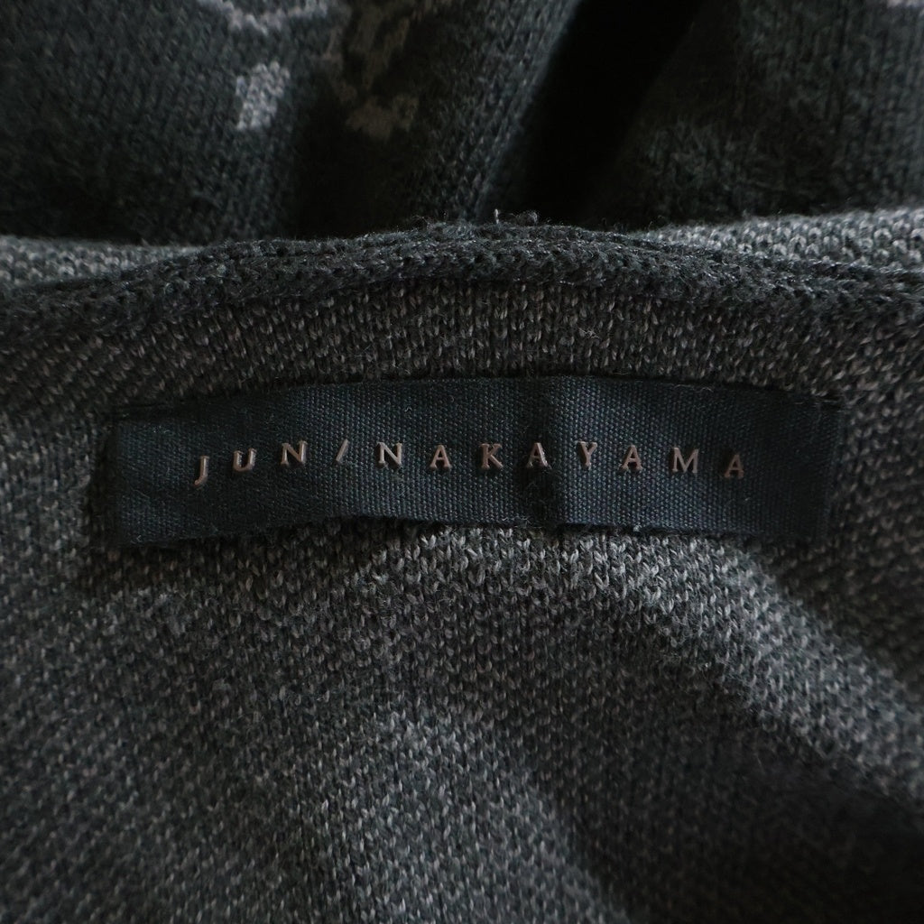 JUN / NAKAYAMA(ジュンナカヤマ) 26SS PAISLEY KNIT HOODIE ペイズリー ジャカード ニットジップアップフーディー パーカーブラウン JN-SS26-001