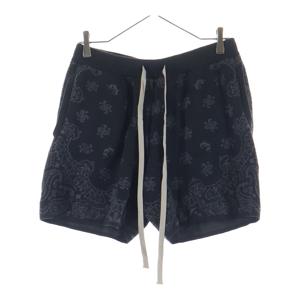 JUN / NAKAYAMA(ジュンナカヤマ) 26SS PAISLEY KNIT SHORTS ペイズリー ジャカード ニットショーツ ハーフパンツ ブラック JN-SS26-002