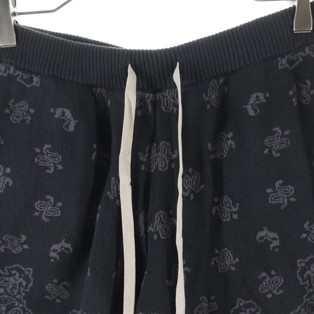 JUN / NAKAYAMA(ジュンナカヤマ) 26SS PAISLEY KNIT SHORTS ペイズリー ジャカード ニットショーツ ハーフパンツ ブラック JN-SS26-002