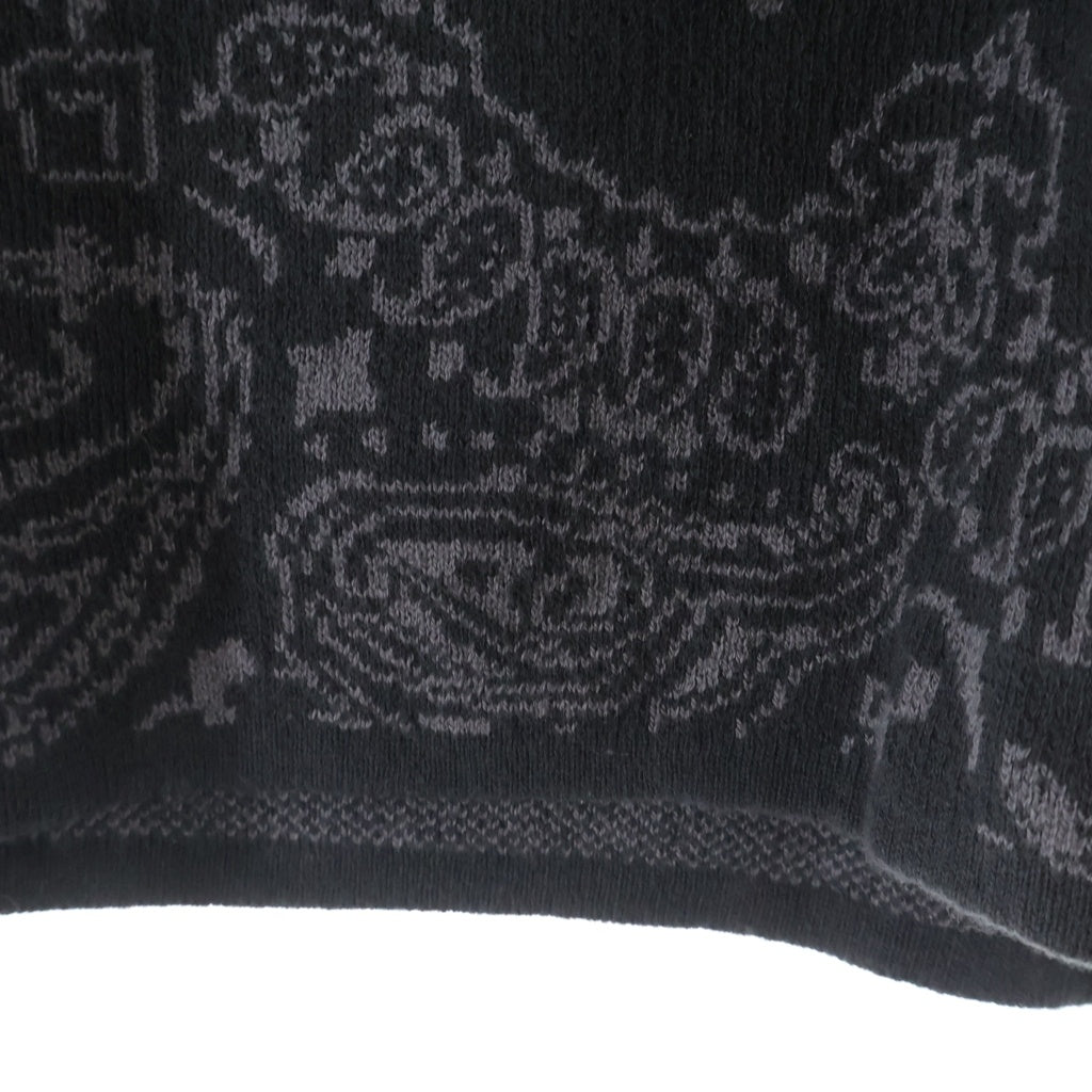 JUN / NAKAYAMA(ジュンナカヤマ) 26SS PAISLEY KNIT SHORTS ペイズリー ジャカード ニットショーツ ハーフパンツ ブラック JN-SS26-002