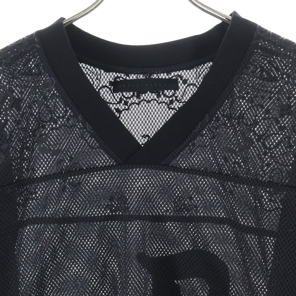 JUN / NAKAYAMA(ジュンナカヤマ) 26SS JN MESH SHIRTS ペイズリー メッシュ半袖Tシャツカットソー ブラック JN-SS26-010