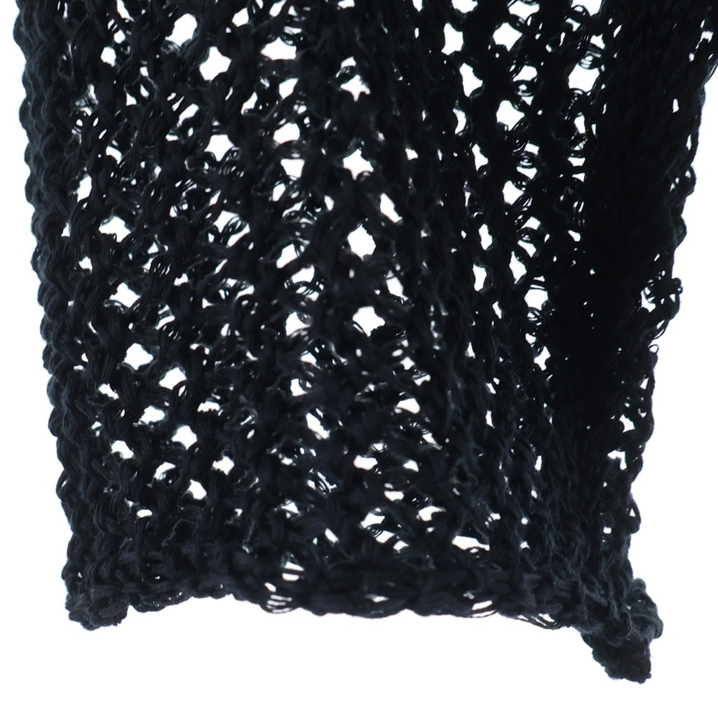 sulvam(サルバム) OVER MESH KNIT オーバーメッシュニット ブラック MX-K01-800