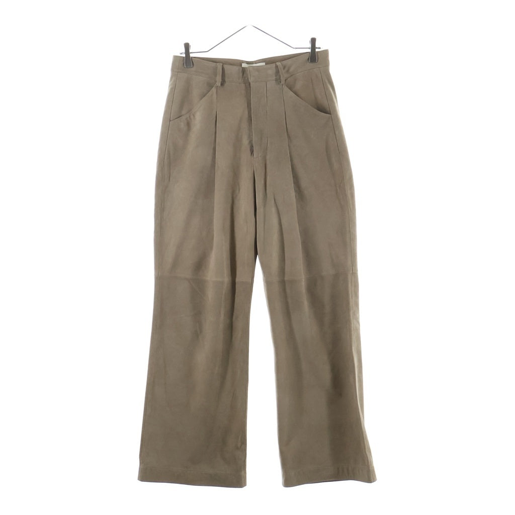 entire studios(エンタイア スタジオ) SUEDE WIDE PANTS スウェード レザー ワイドパンツ ベージュ ES2668 PO0165