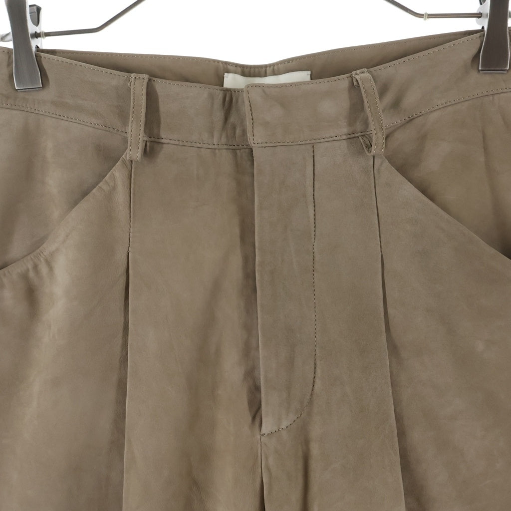 entire studios(エンタイア スタジオ) SUEDE WIDE PANTS スウェード レザー ワイドパンツ ベージュ ES2668 PO0165