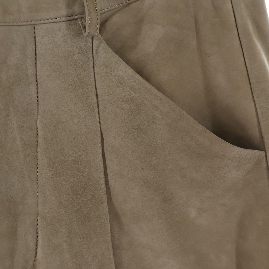 entire studios(エンタイア スタジオ) SUEDE WIDE PANTS スウェード レザー ワイドパンツ ベージュ ES2668 PO0165