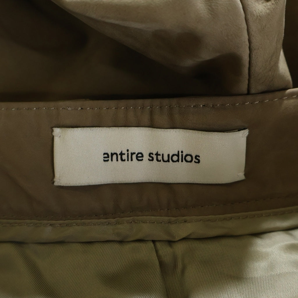 entire studios(エンタイア スタジオ) SUEDE WIDE PANTS スウェード レザー ワイドパンツ ベージュ ES2668 PO0165