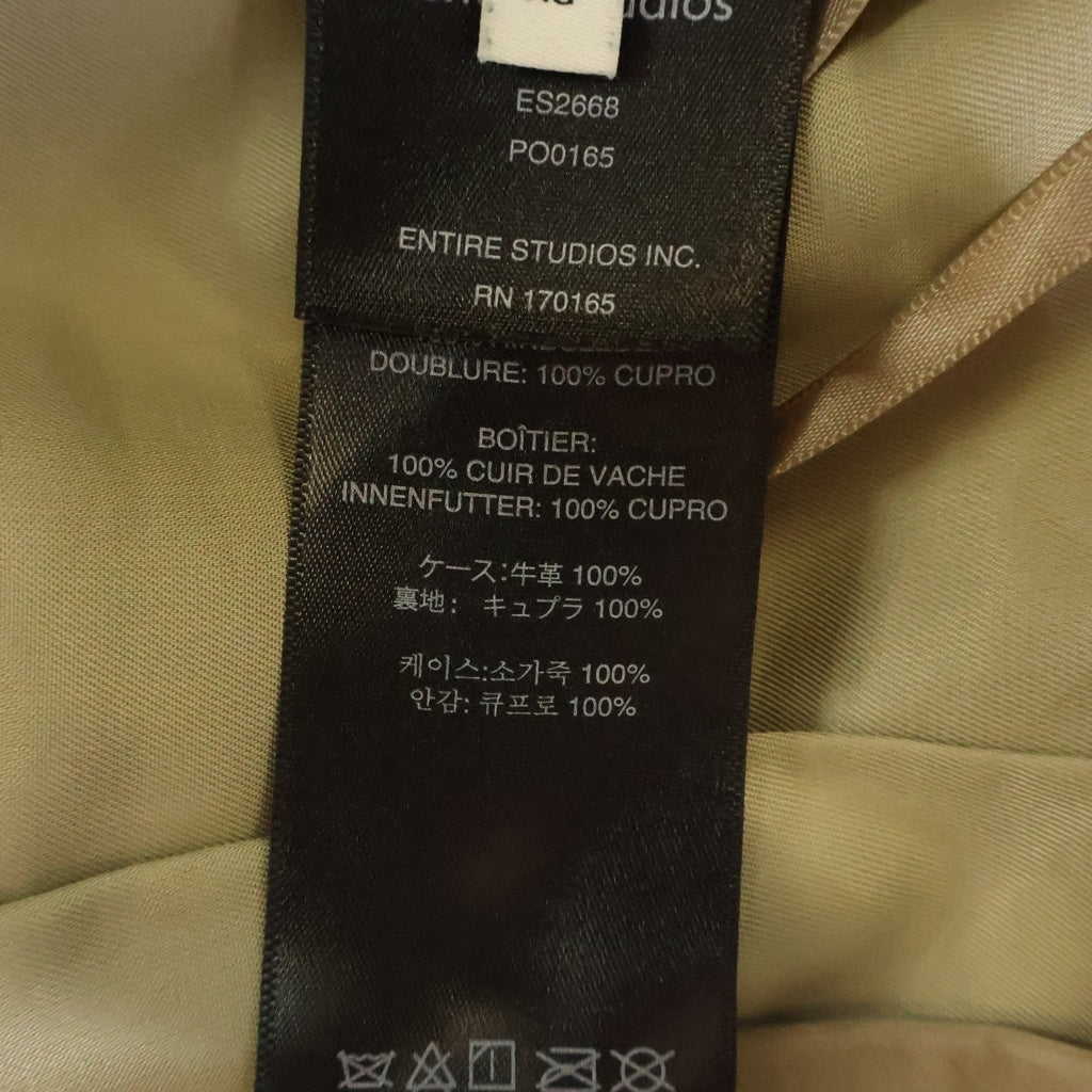 entire studios(エンタイア スタジオ) SUEDE WIDE PANTS スウェード レザー ワイドパンツ ベージュ ES2668 PO0165