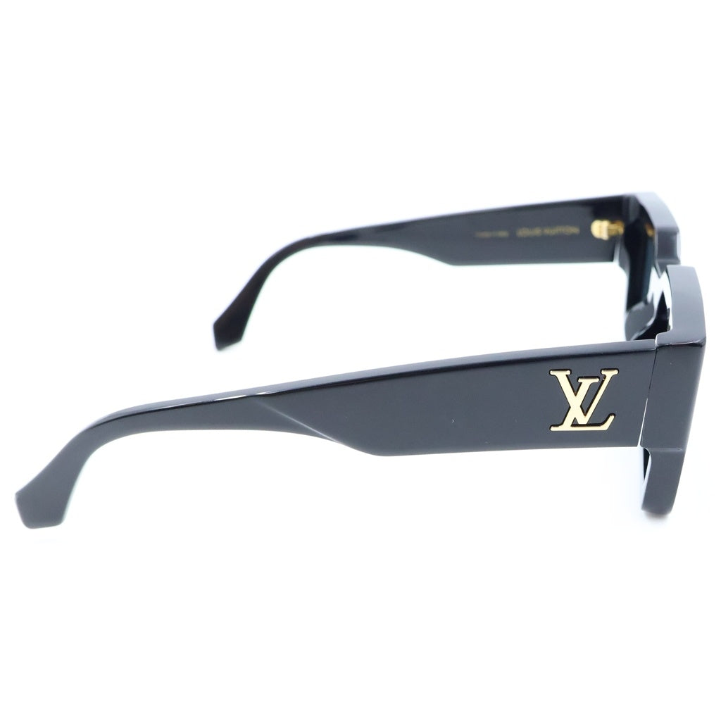 LOUIS VUITTON(ルイヴィトン) LV CLASH SQUARE SUNGLASSES メタルロゴ クラッシュ スクエア サングラス アイウエア 眼鏡 ブラック Z1579E