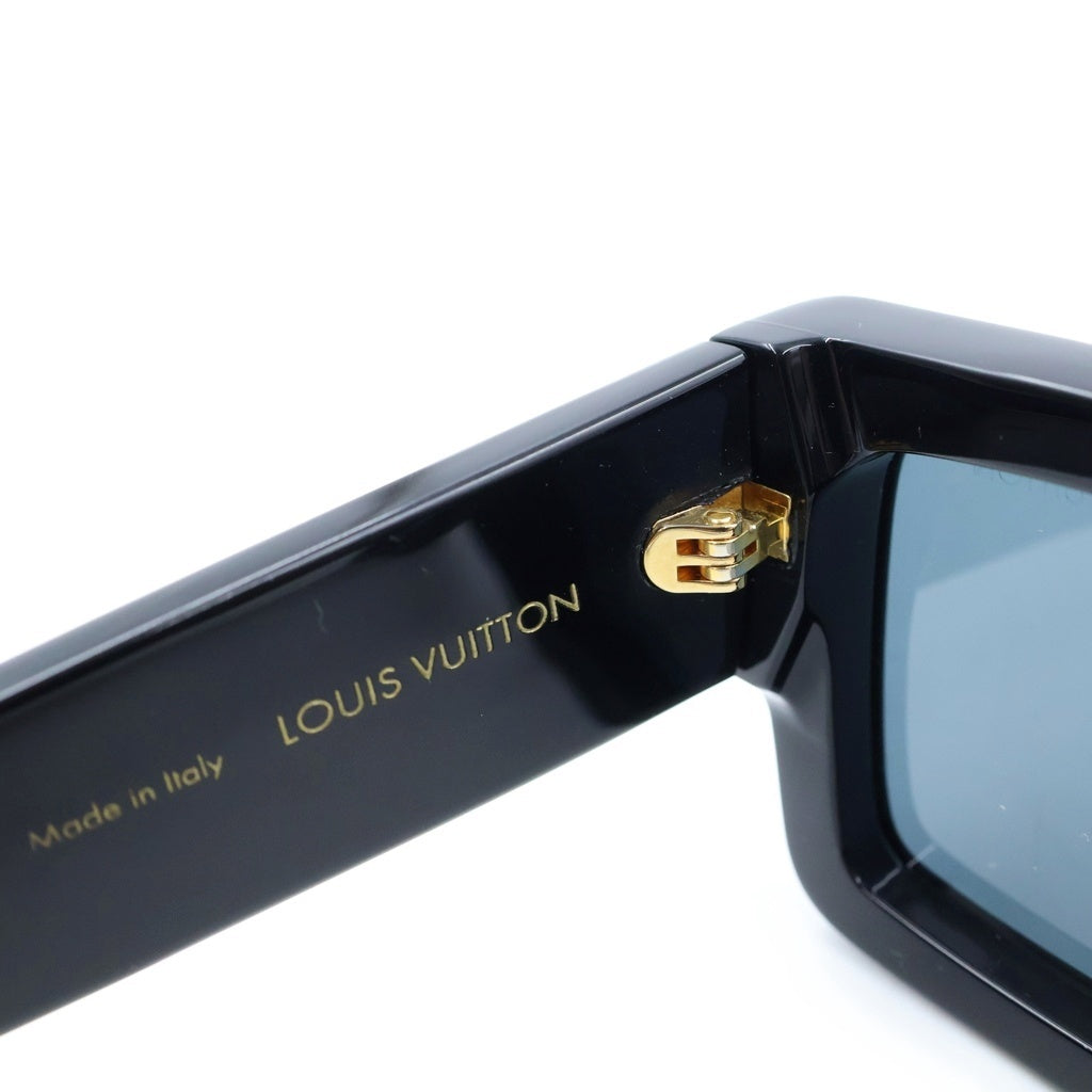 LOUIS VUITTON(ルイヴィトン) LV CLASH SQUARE SUNGLASSES メタルロゴ クラッシュ スクエア サングラス アイウエア 眼鏡 ブラック Z1579E