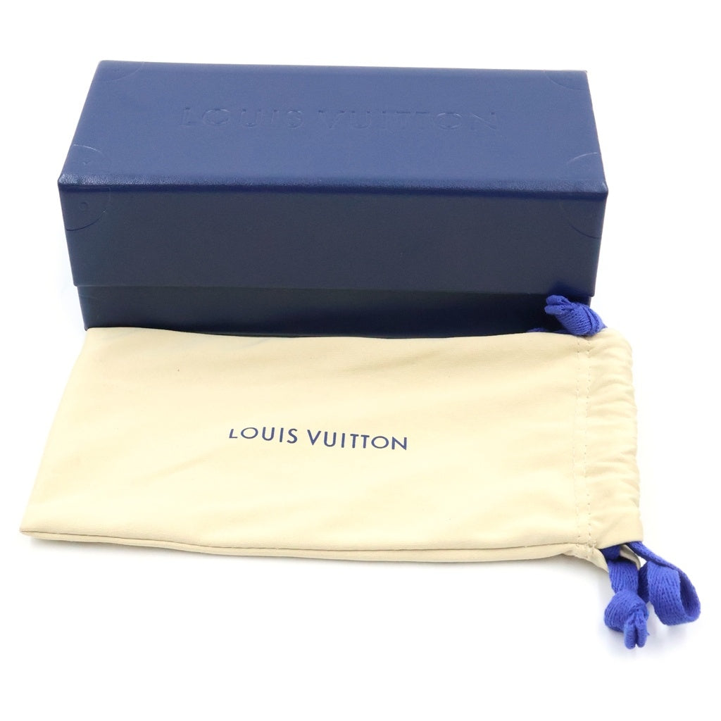 LOUIS VUITTON(ルイヴィトン) LV CLASH SQUARE SUNGLASSES メタルロゴ クラッシュ スクエア サングラス アイウエア 眼鏡 ブラック Z1579E