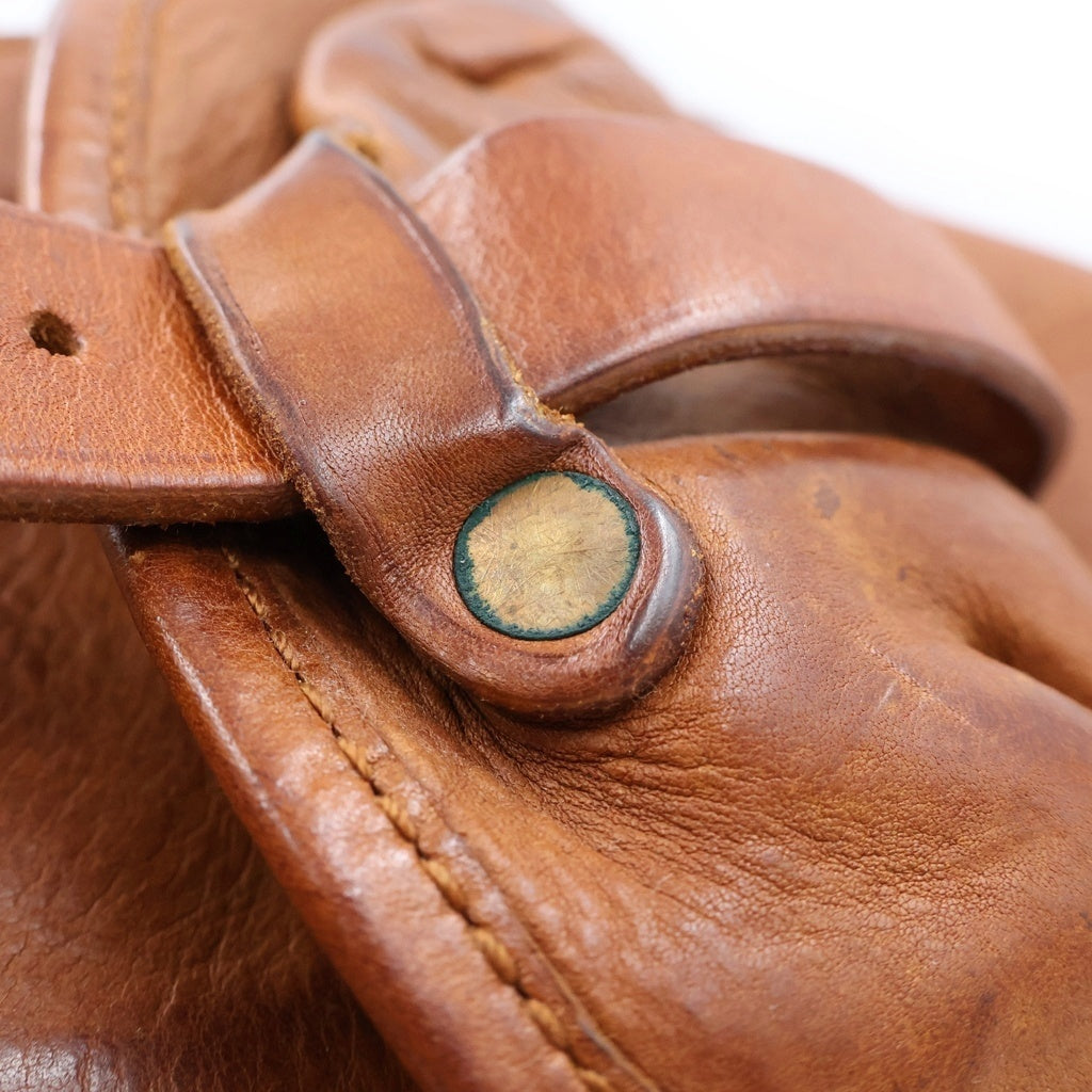 RRL(ダブルアールエル) レザー フラップポケット バックパック リュックサック ブラウン