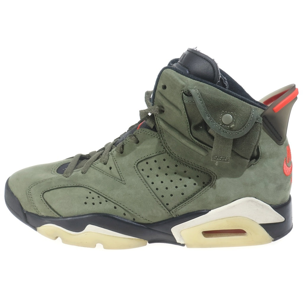 NIKE(ナイキ) ×TRAVIS SCOTT AIR JORDAN 6 RETRO SP CN1084-200 トラヴィス スコット エアジョーダン6 ハイカットスニーカー US9/27.0cm カーキ