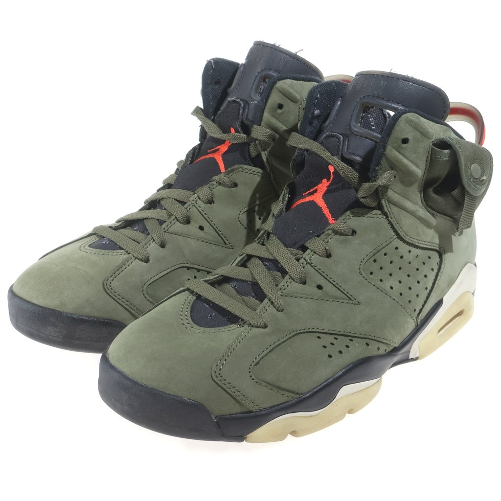 NIKE(ナイキ) ×TRAVIS SCOTT AIR JORDAN 6 RETRO SP CN1084-200 トラヴィス スコット エアジョーダン6 ハイカットスニーカー US9/27.0cm カーキ