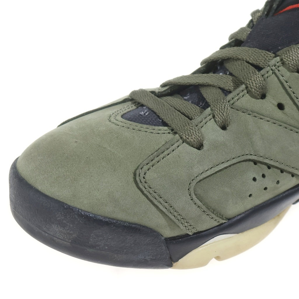 NIKE(ナイキ) ×TRAVIS SCOTT AIR JORDAN 6 RETRO SP CN1084-200 トラヴィス スコット エアジョーダン6 ハイカットスニーカー US9/27.0cm カーキ