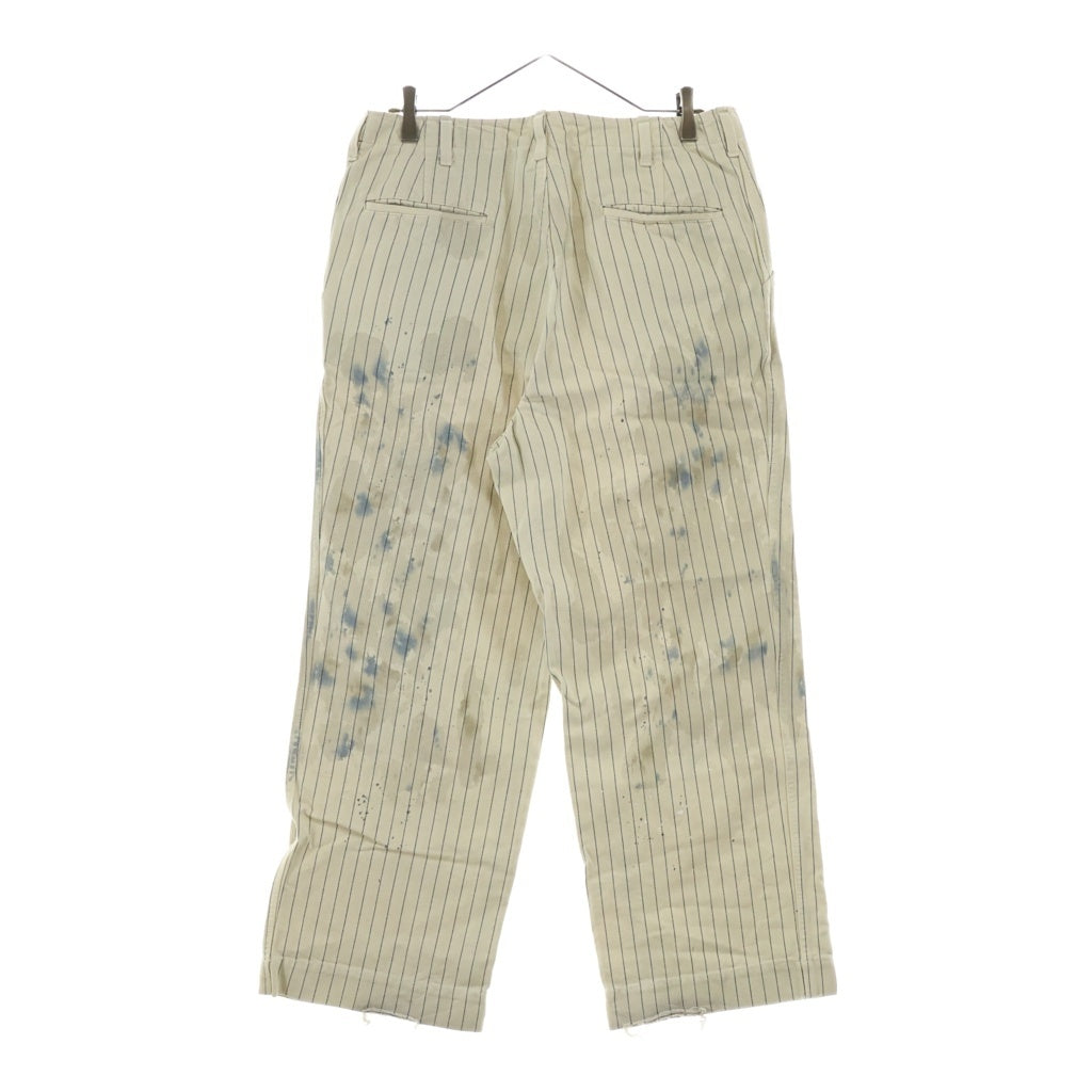 BOWWOW(バウワウ) COLA STRIPE TROUSERS ストライプパンツ ホワイト