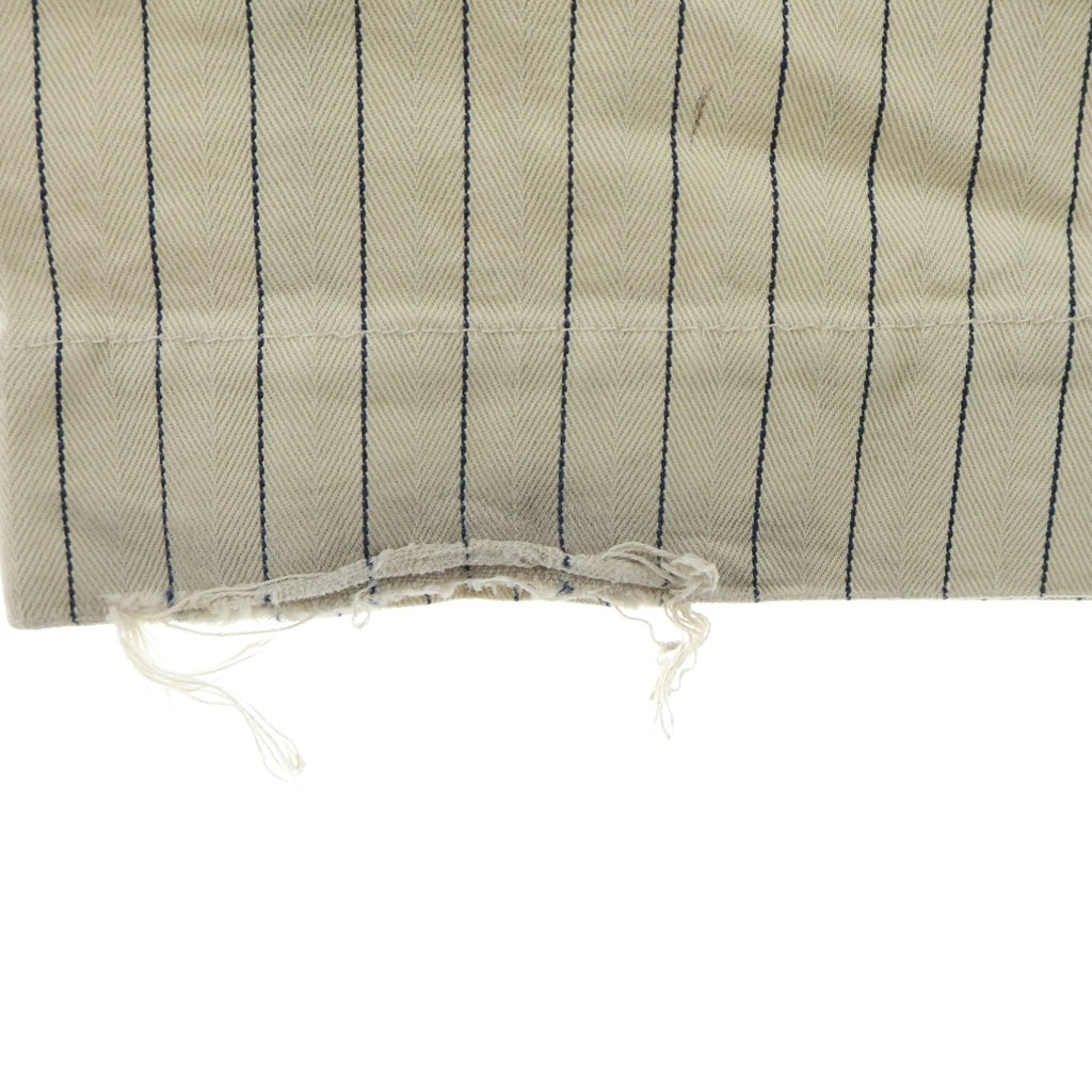 BOWWOW(バウワウ) COLA STRIPE TROUSERS ストライプパンツ ホワイト