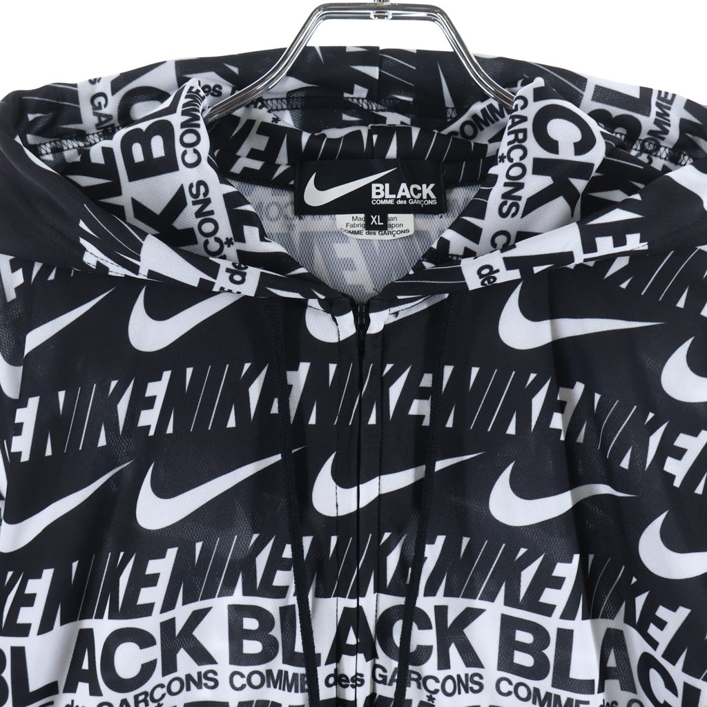 BLACK COMME des GARCONS(ブラックコムデギャルソン) 19AW ×NIKE LOGO ZIP PARKA ×ナイキ ロゴジップパーカー ブラック 1D-T107