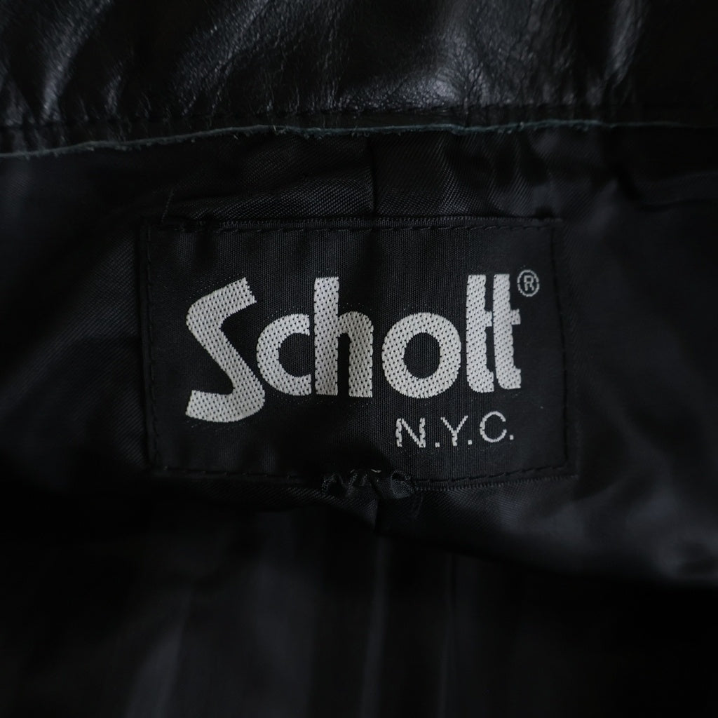 SCHOTT(ショット) BUFFALO LEATHER OVERALL バッファローレザーオーバーオール 3111040 ブラック