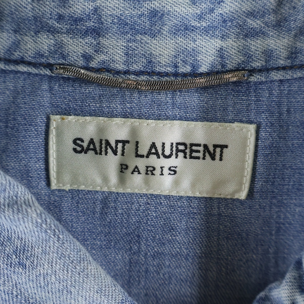 SAINT LAURENT PARIS(サンローランパリ) 15AW ウエスタンシャツ 長袖シャツ インディゴ 391674 Y880I