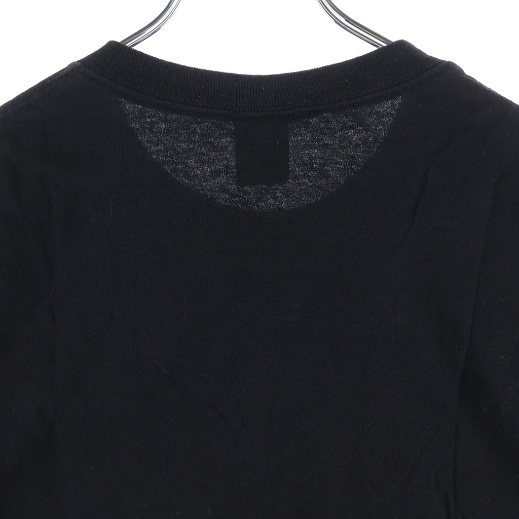 GEEKSRULE(ギークスルール) ×PERFECT BLUE パーフェクトブルー シルクスクリーンプリント クルーネックプルオーバー 半袖Tシャツカットソー ブラック