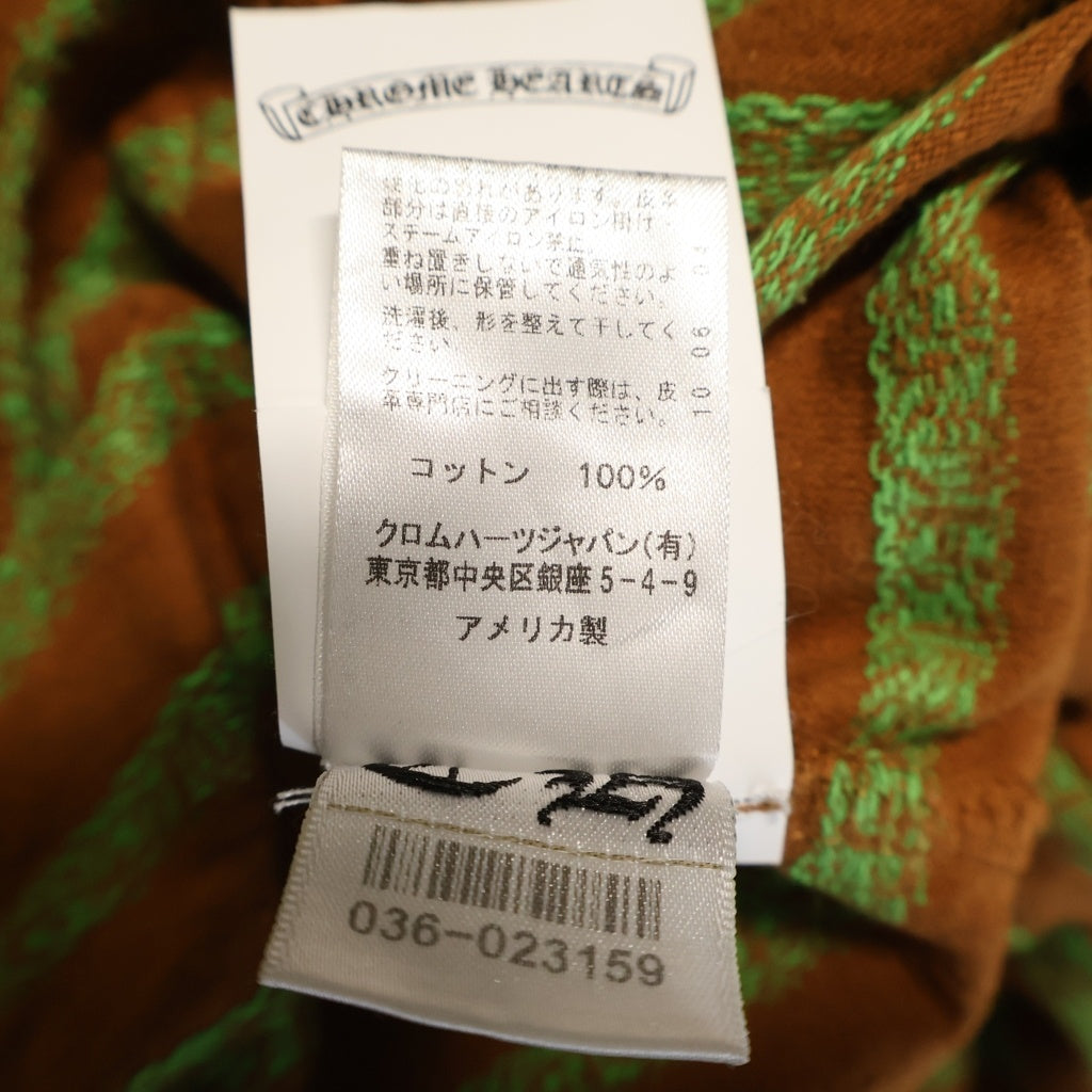 CHROME HEARTS(クロムハーツ) Y Not Stripe Polo ストライプポロシャツ長袖カットソー ブラウン/グリーン