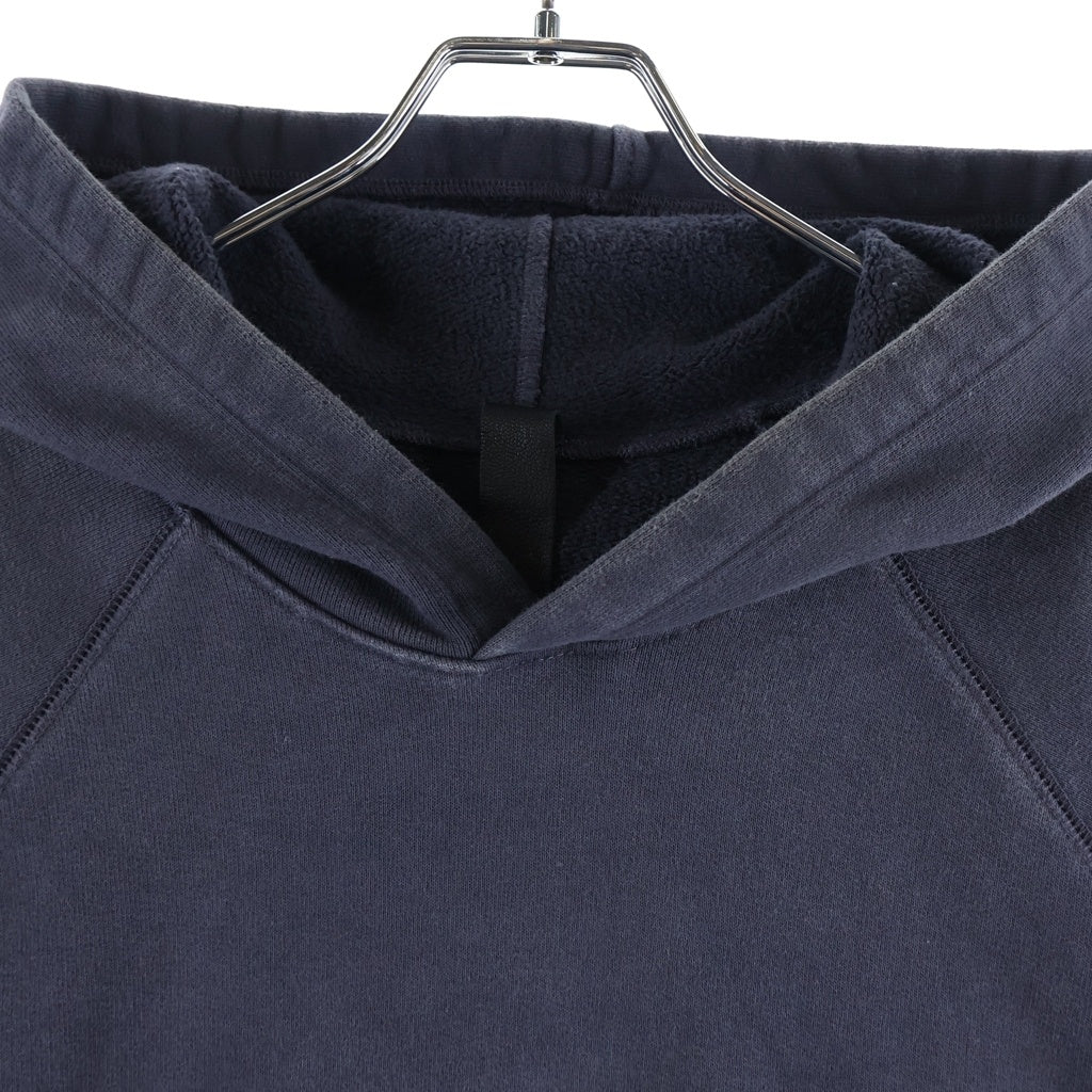 CHROME HEARTS(クロムハーツ) GRP Y NOT PAPER JAM Raglan Pullover Hoodie クロスレザーパッチ ワイノットラグランプルオーバーフーディ プルオーバースウェット パーカー ネイビー/レッド