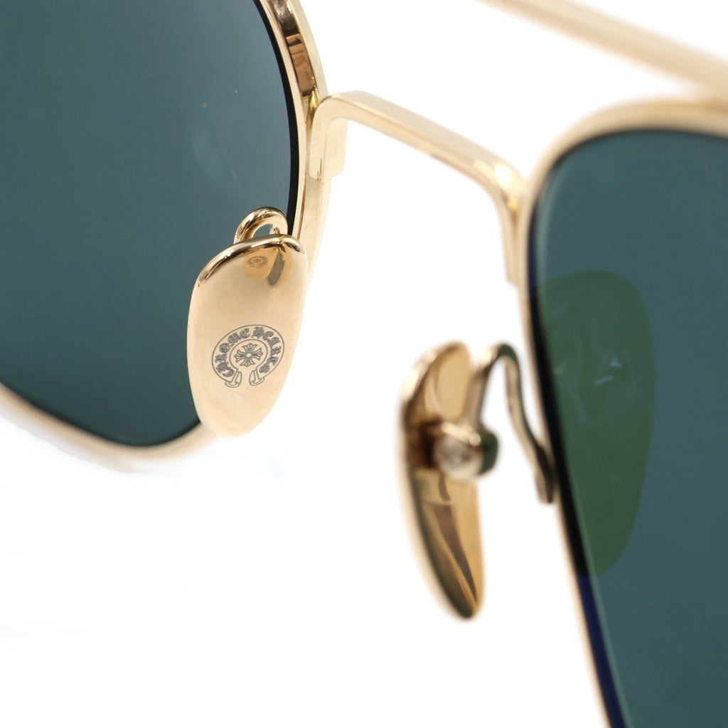 CHROME HEARTS(クロムハーツ) WENCE サングラス ダブルブリッジ ダガーテンプル ゴールド