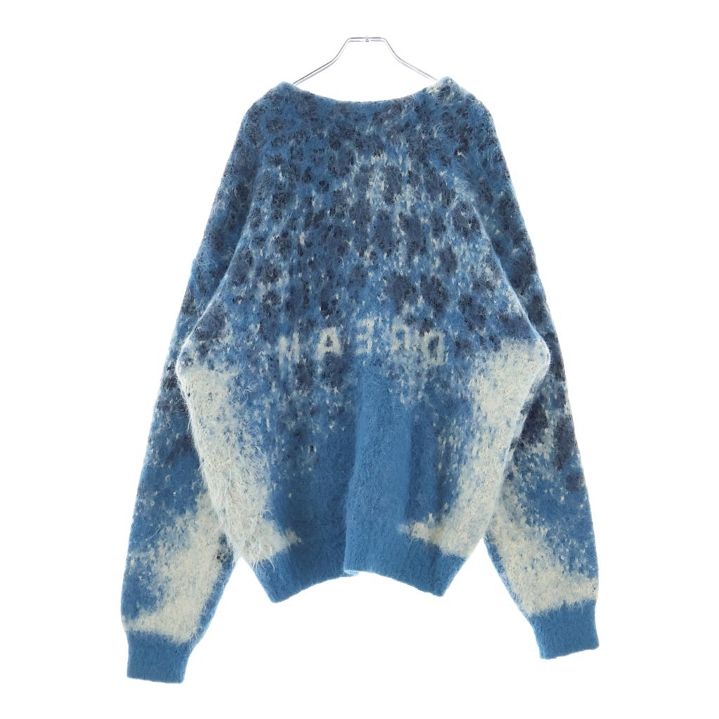 SEVESKIG(セヴシグ) 24AW Fading Leopard Knit レオパードニットカーディガン KN-SV-NYA-1002 ブルー