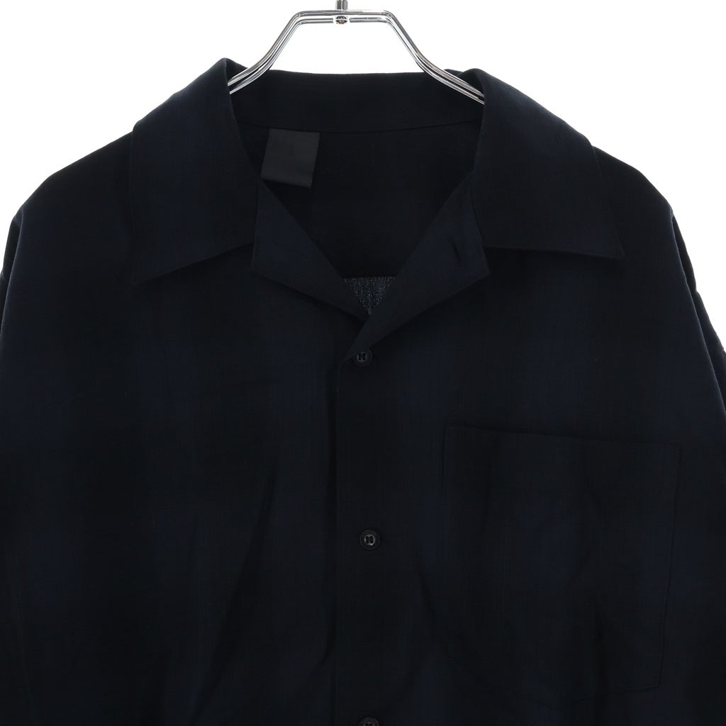 N.HOOLYWOOD(エヌハリウッド) 21AW OPEN COLLAR SHIRT オープンカラーオンブレチェックシャツ 長袖シャツ 2212-SH06-010 ブラック
