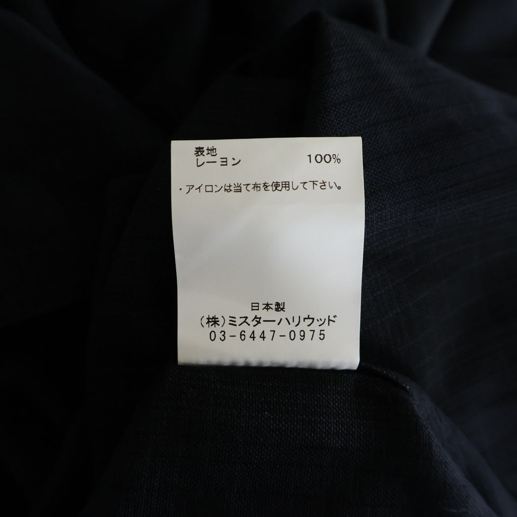 N.HOOLYWOOD(エヌハリウッド) 21AW OPEN COLLAR SHIRT オープンカラーオンブレチェックシャツ 長袖シャツ 2212-SH06-010 ブラック