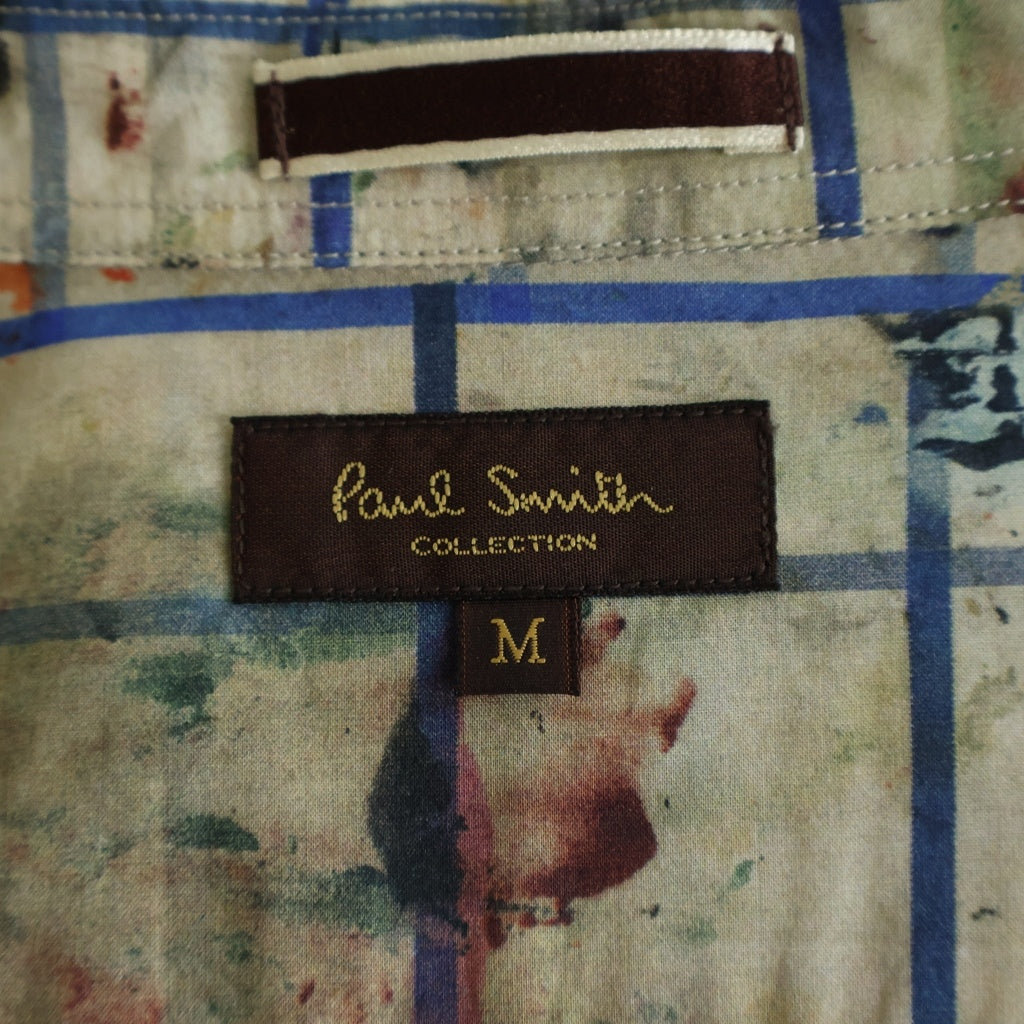 Paul Smith(ポールスミス) ペイント柄 総柄チェック 長袖シャツカットソー PN-CR-72606 マルチ