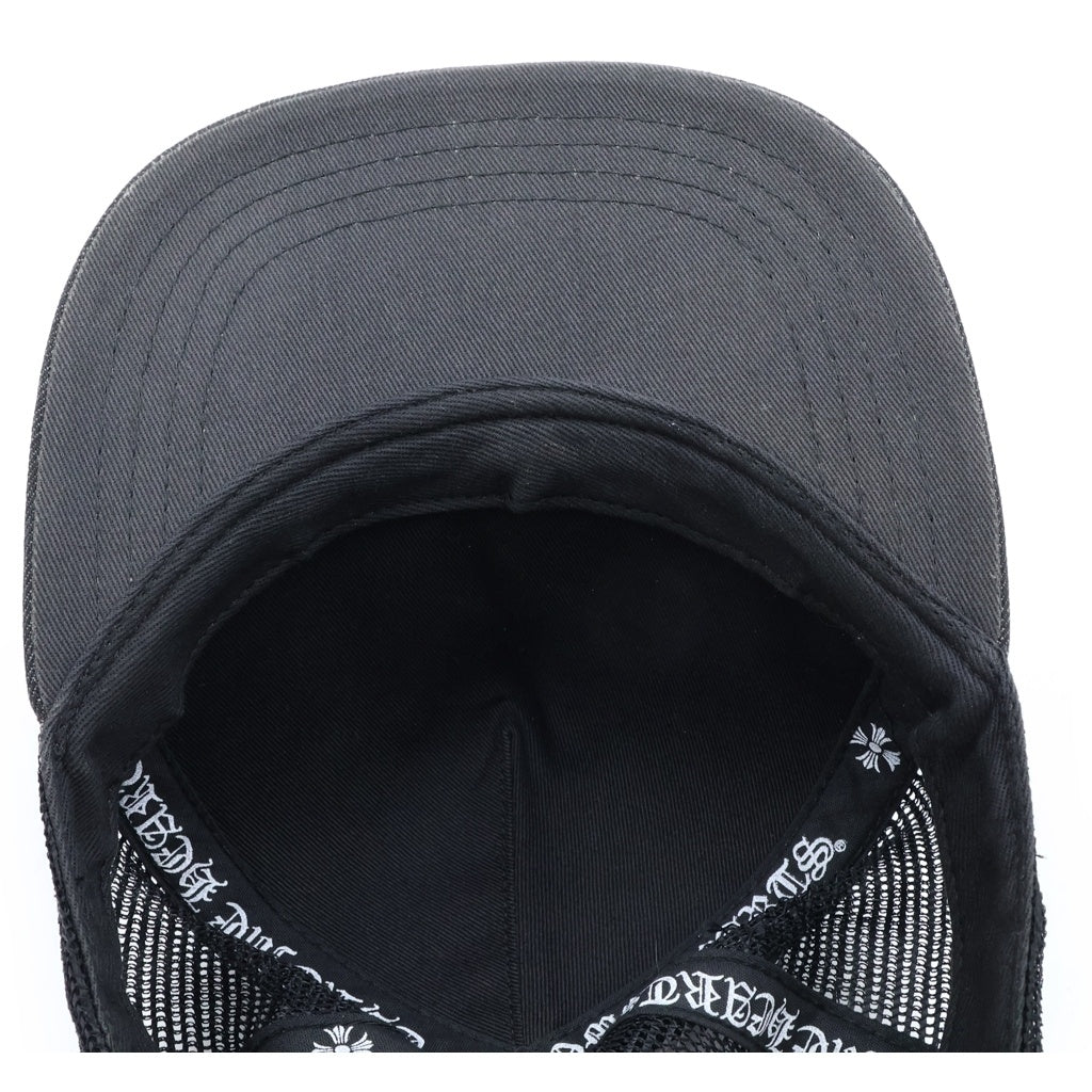 CHROME HEARTS(クロムハーツ) BS FLARE SCROLL LABEL BSフレア スクロールラベル 刺繍 メッシュ キャップ 帽子 ブラック