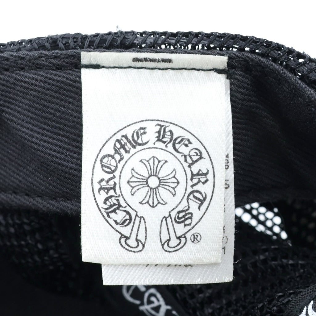 CHROME HEARTS(クロムハーツ) BS FLARE SCROLL LABEL BSフレア スクロールラベル 刺繍 メッシュ キャップ 帽子 ブラック