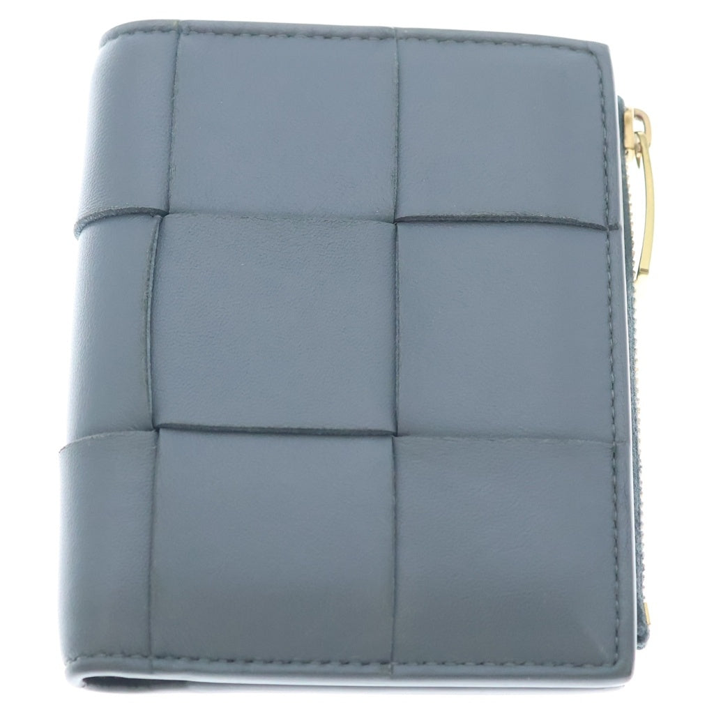 BOTTEGA VENETA(ボッテガヴェネタ) イントレチャート カセット ジップ P02315433J 二つ折り 財布 グレー レディース