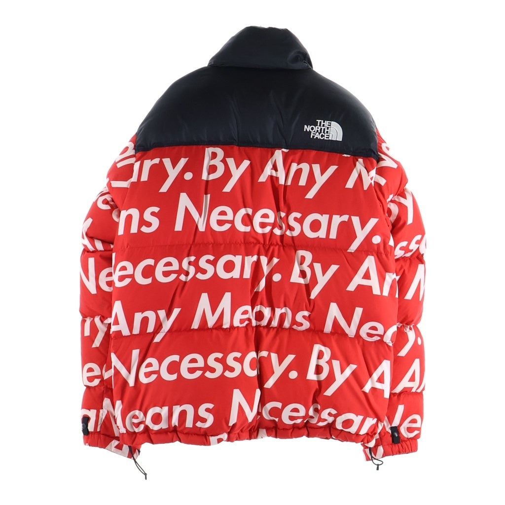 SUPREME(シュプリーム) 15AW×THE NORTH FACE BY ANY MEANS NUPTSE JACKET ザノースフェイス エニーミーンズ 文字 ヌプシダウンジャケット レッド ND51551I