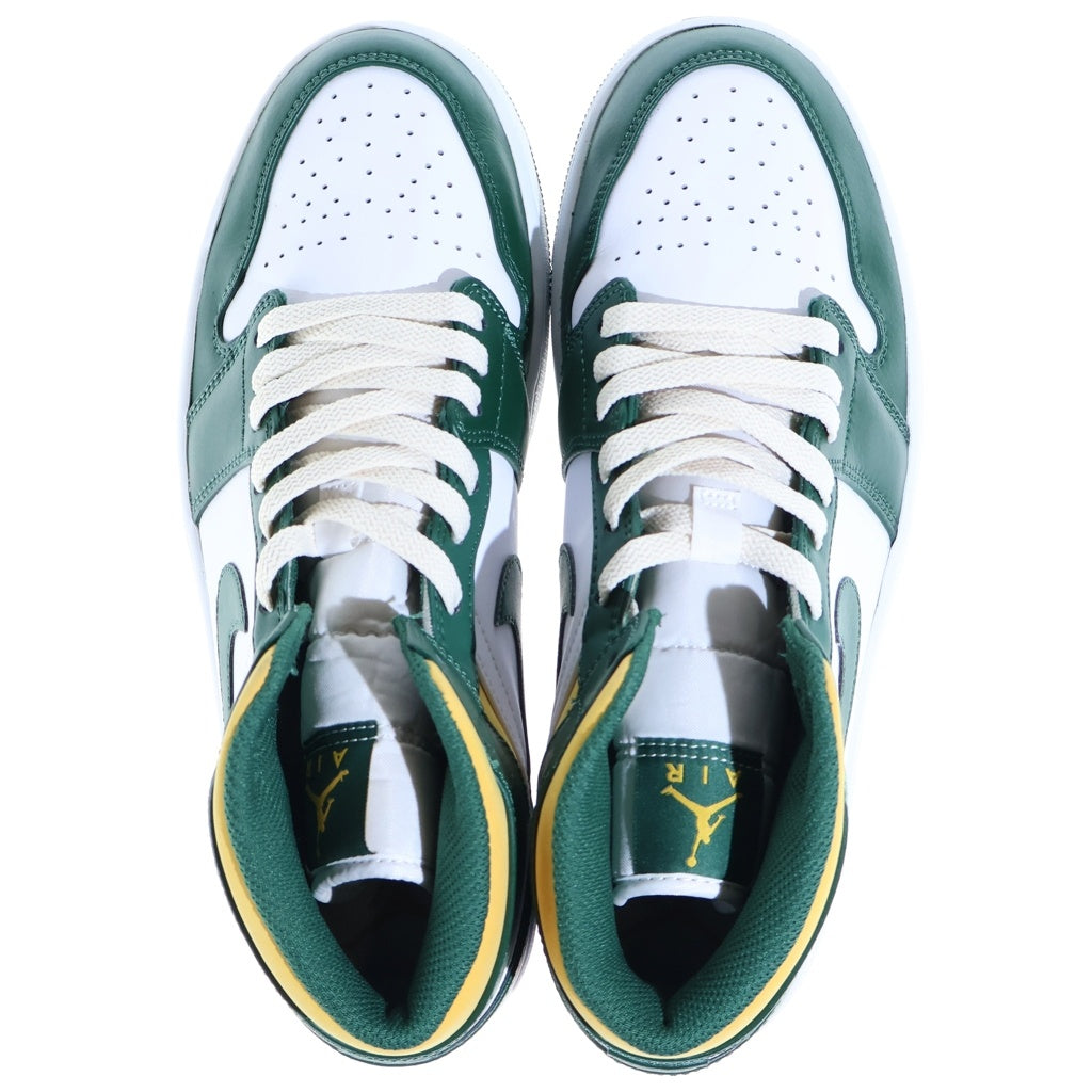 NIKE(ナイキ) AIR JORDAN 1 MID SEATTLE SUPERSONICS エアジョーダン1 ミッド シアトル スーパーソニックス ホワイト/グリーン 28.0cm 554724-371
