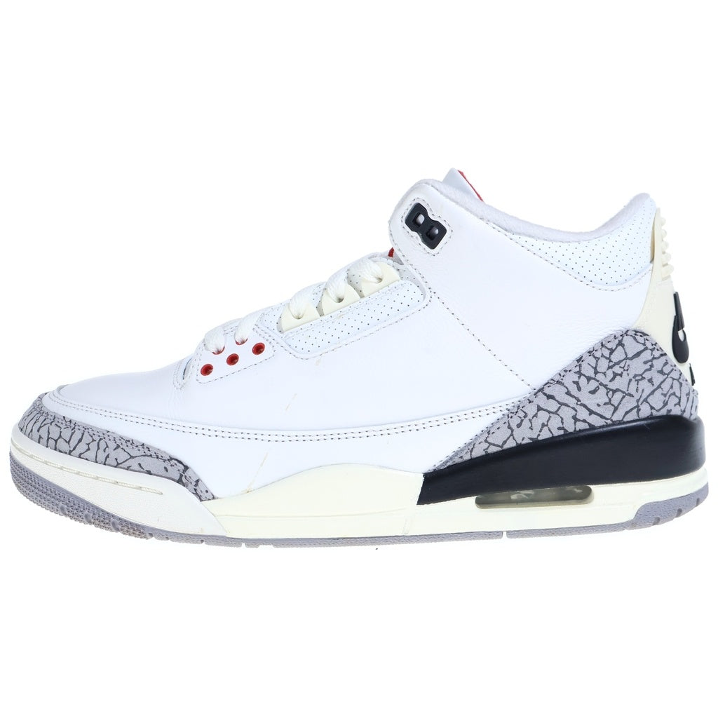 NIKE(ナイキ) AIR JORDAN 3 RETRO エアジョーダン3 レトロ ハイカットスニーカー 28.0cm ホワイト/グレー 136064-105