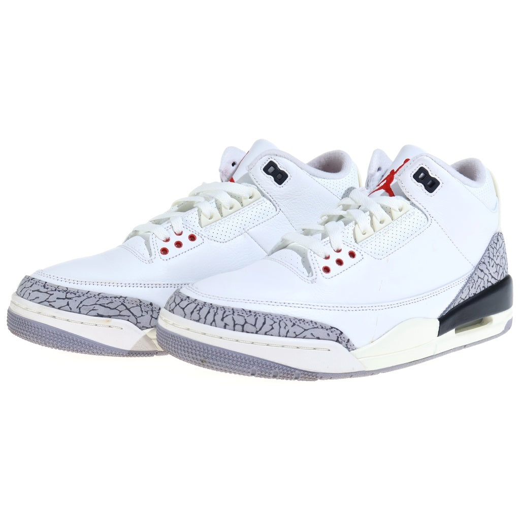 NIKE(ナイキ) AIR JORDAN 3 RETRO エアジョーダン3 レトロ ハイカットスニーカー 28.0cm ホワイト/グレー 136064-105