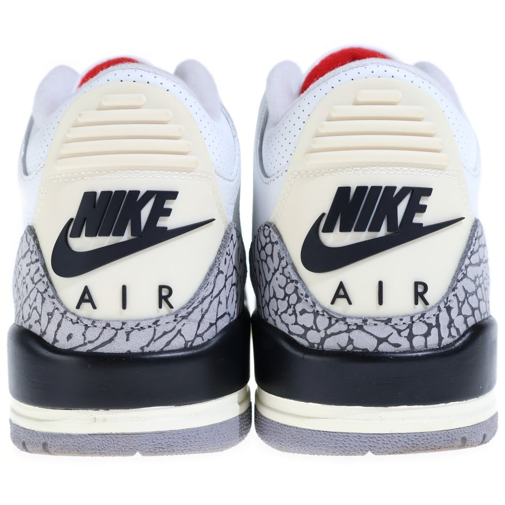 NIKE(ナイキ) AIR JORDAN 3 RETRO エアジョーダン3 レトロ ハイカットスニーカー 28.0cm ホワイト/グレー 136064-105