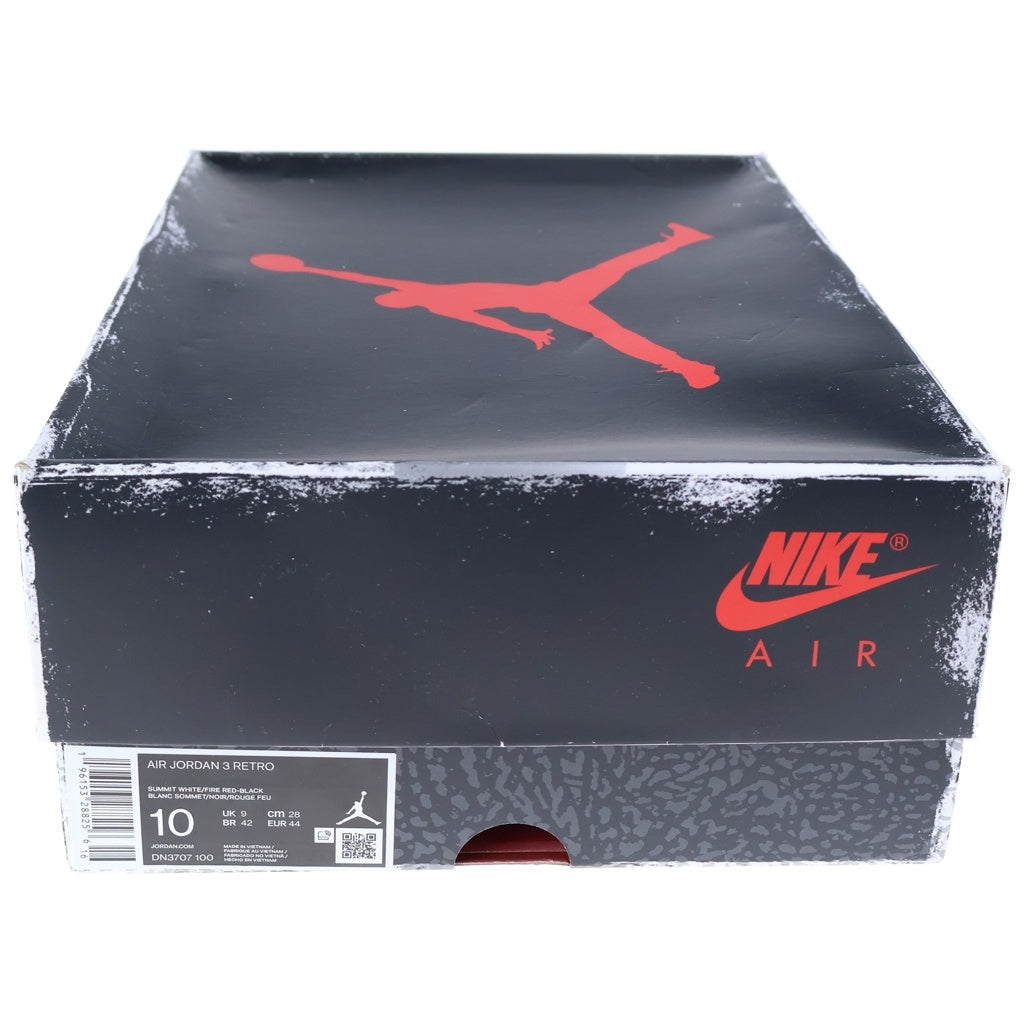 NIKE(ナイキ) AIR JORDAN 3 RETRO エアジョーダン3 レトロ ハイカットスニーカー 28.0cm ホワイト/グレー 136064-105