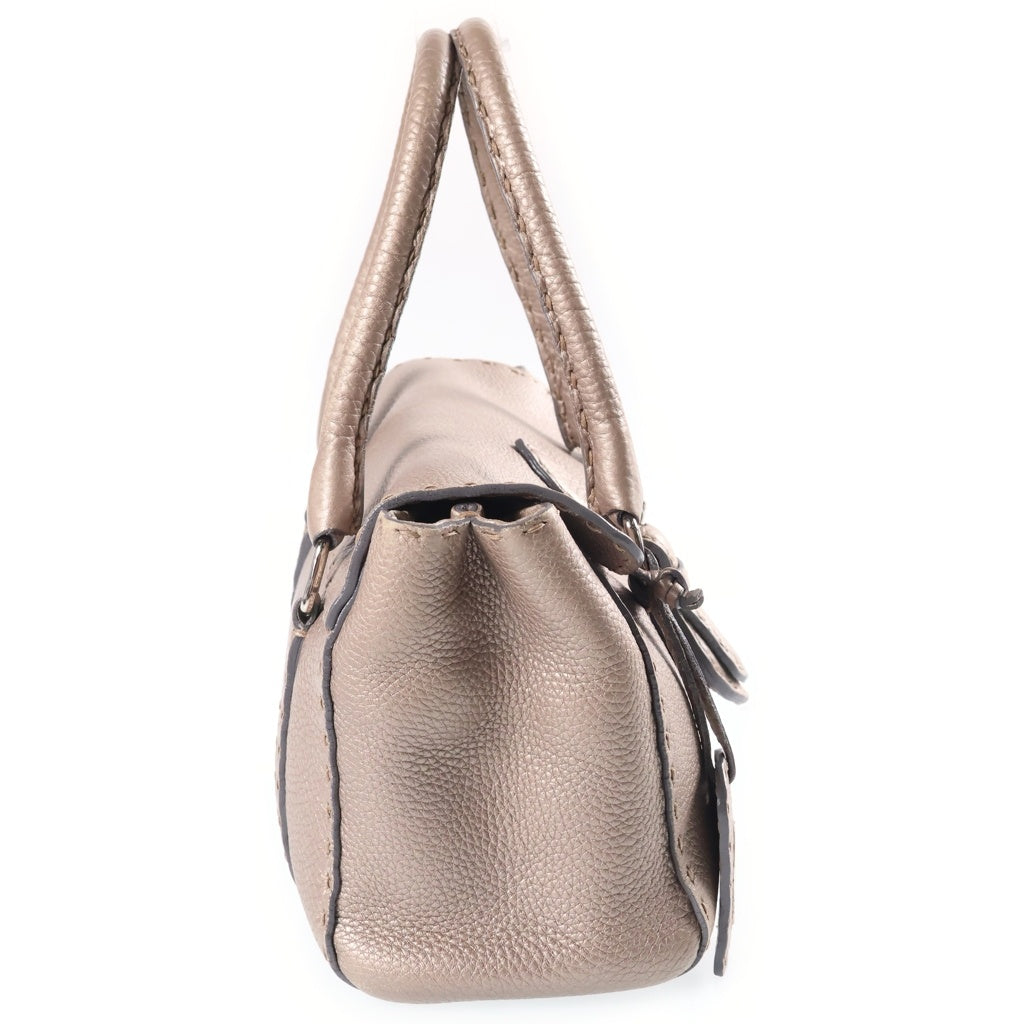 FENDI(フェンディ) セレリア ミニリンダ レザー ハンドバッグ ベージュ 8BR486 レディース